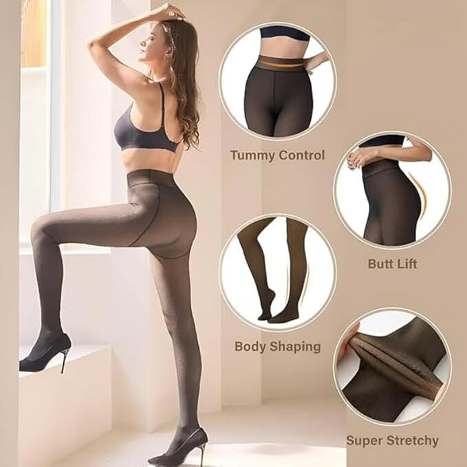 Lushies Fleece Tights™ - Sheer Tone Effect